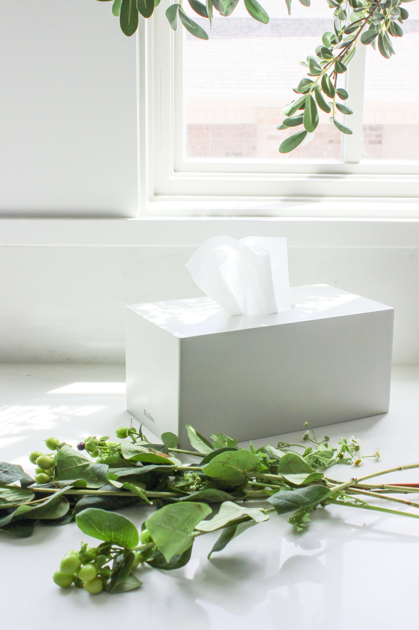 Tissue Box Cover in Stone